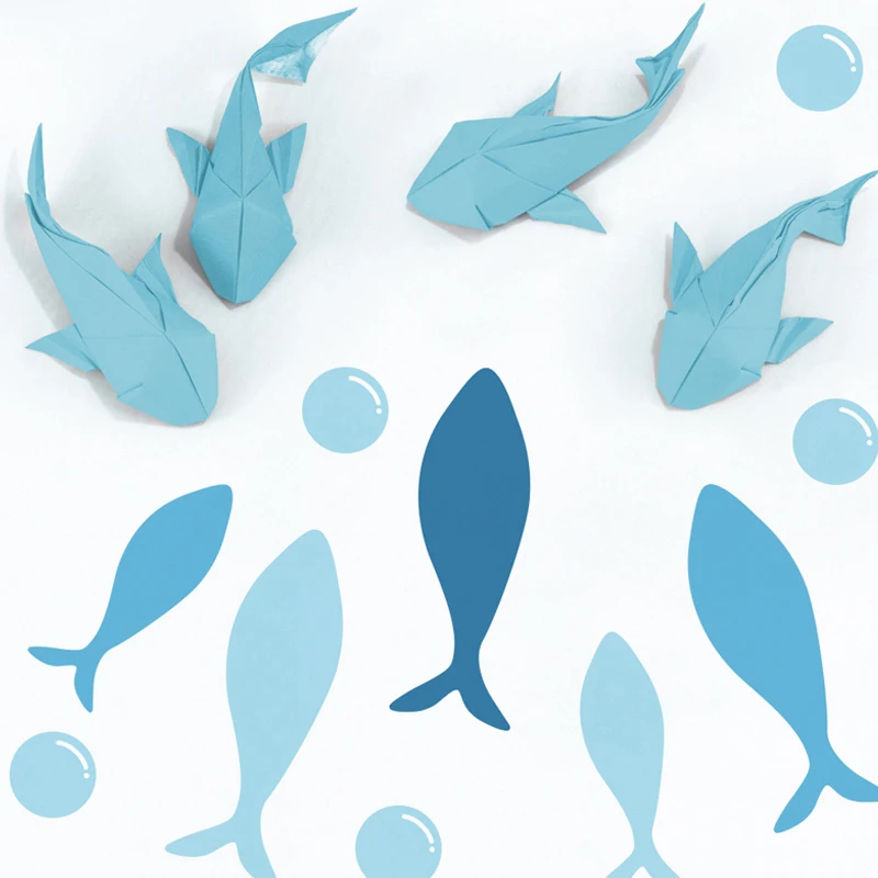 Autocollants Muraux Océan - 7 Feuilles Aquarelle - 188 Pièces Animaux Marins - Amovibles Et Imperméables