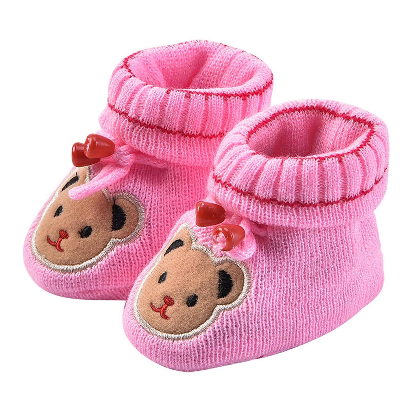Winter Warm Newborn Toddler Boots First Walkers Baby Girls Boys Shoes Fashion Bows Soft Sole Snow Non-slip Crib Booties