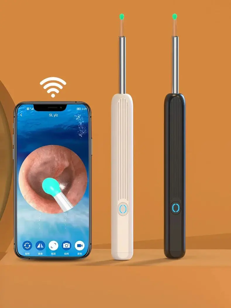 Description Picture 2 of itemEarwax Removal Wifi Ear Cleaning Otoscope Integrated Wireless Medical Safe Ear Pick Tool Camera Electric Ear Wax Remover