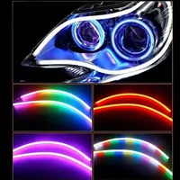 2Pcs RGB Led Guide Strip Headlight for Car Daytime Running Lights Turn Signal Bulb DRL Sequential Switchback 30cm/45cm/60cm APP - Image 5