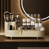 Cosmetics Storage Box Rotating Pen Holder Vanity Table Desktop Makeup Brush Organizer Lipstick Eyeshadow Powder Puff Shelf -- 1
