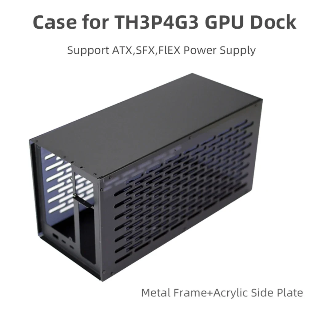 Metal Habitação Box Case para Th3p4g3 Thunderbolt3 Gpu Dock Placa Gráfica Externa Egpu Kit Quadro para Atx Sfx Flex 1u Fonte de Alimentação - Imagem 5