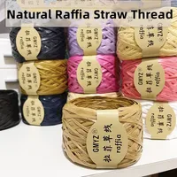 100M/Roll Washable Japanese Plant Raffia Straw Thread Hand-Woven Bag Summer Knitted Hat Hook Crochet Line DIY Eco Friendly 2