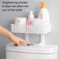 Bathroom Above Over The Toilet Rack No Drill Wall Mounted Shelf Toilet Plastic Shelf Shower Organizers Bath Storage Accessories 1