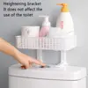 Bathroom Above Over The Toilet Rack No Drill Wall Mounted Shelf Toilet Shelf Organizers Storage Plastic Shower Bath Accessories 5