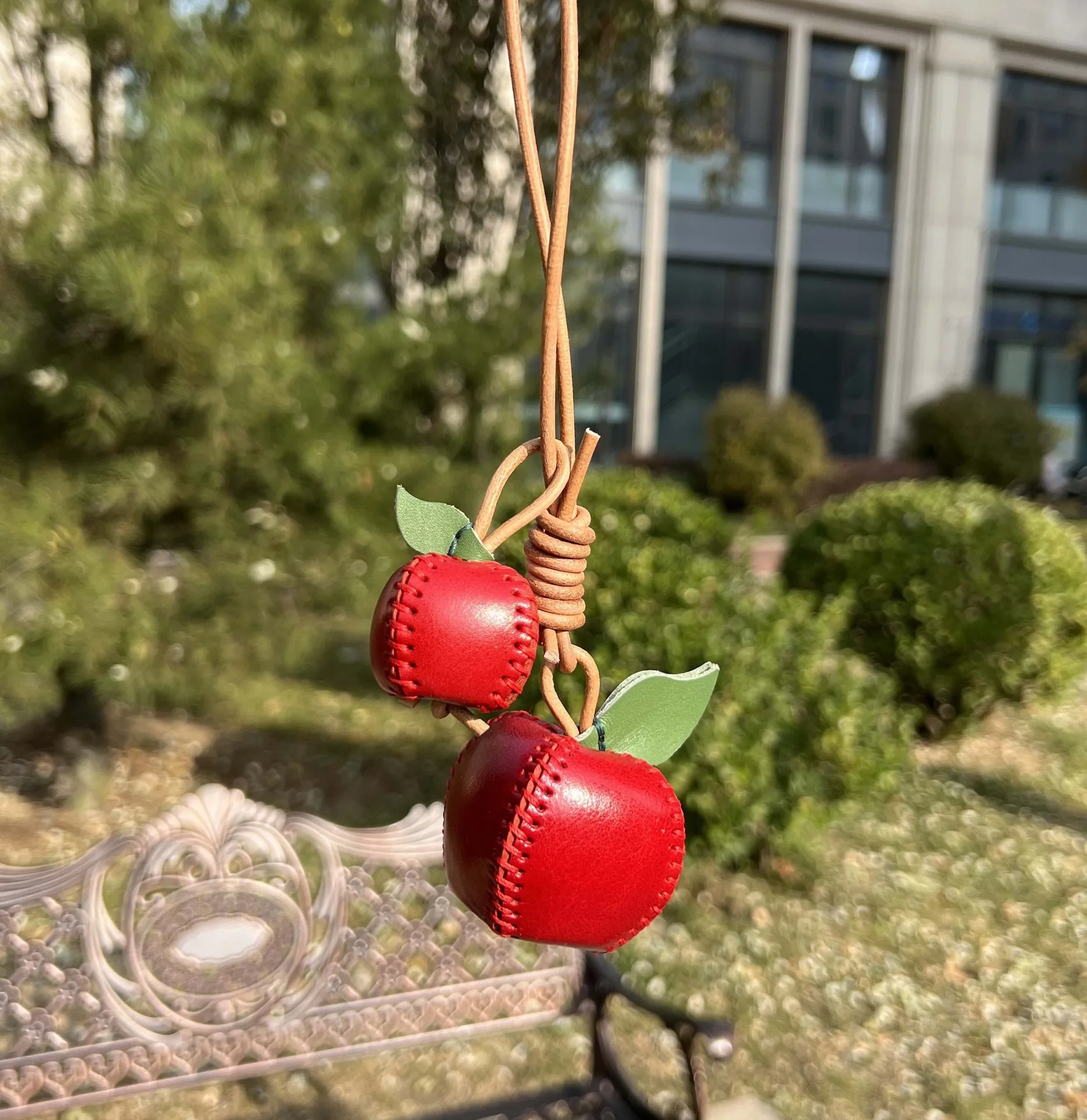 Genuine Leather Fruit Bag Charms Handmade Keychain For Handbags_voghion.com