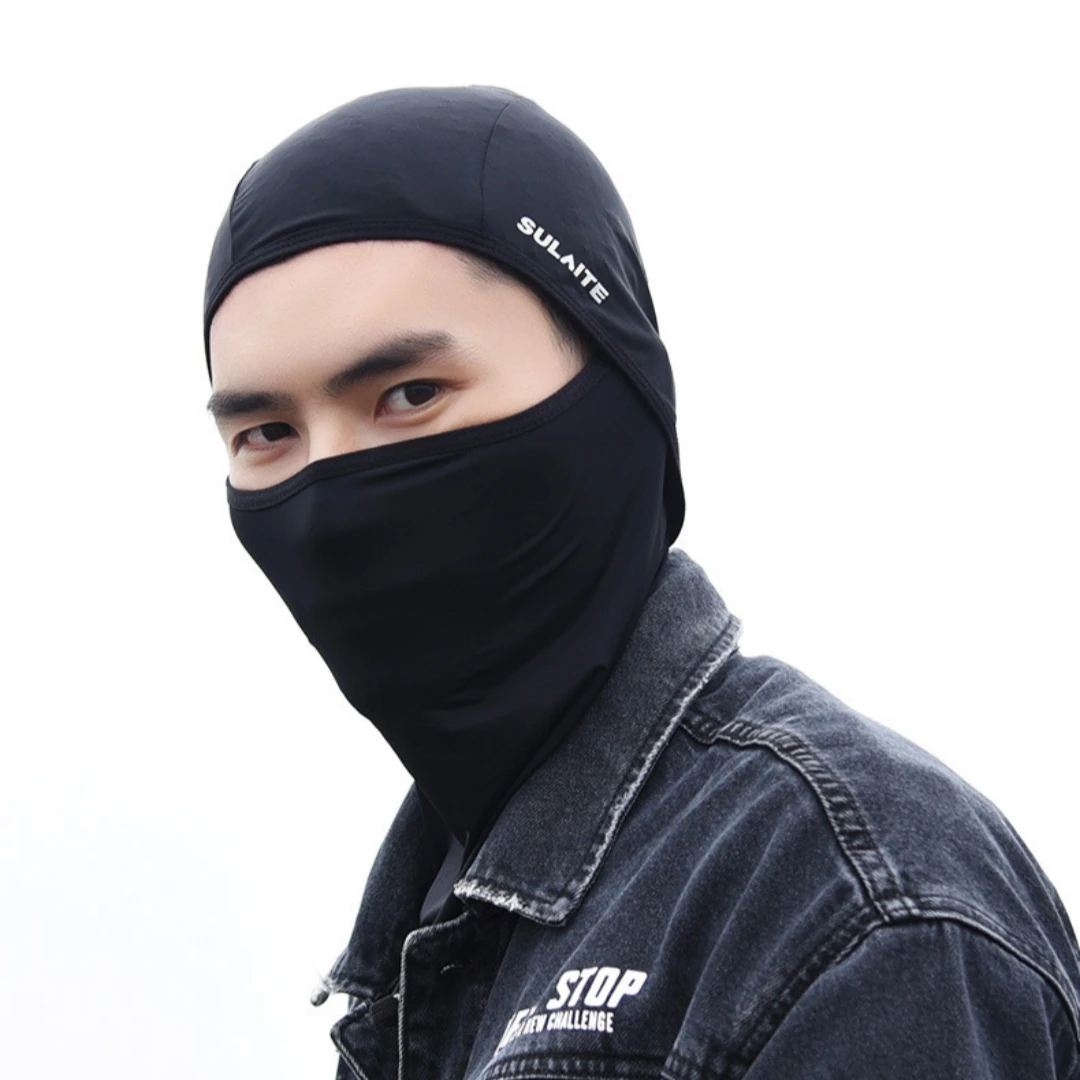 오토바이 마스크 여름 아이스 실크 자전거 캡 자외선 차단 통기성 자전거 반다나 스카프 스포츠 MTB 로드 마스크 캡