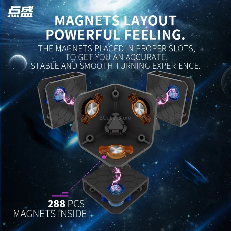 [ECube] DianSheng 12M Magnetic Magic Speed Cube Stickerless Professional Fidget Toys DianSheng Galaxy 12x12 Magico Puzzle Cube 2