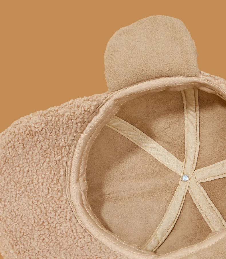 Winter-Baseballmütze für Damen und Herren, einfarbig, warm, Trucker-Mütze mit Ohrenklappen, Polar-Fleece-Mütze, Ohren, geschützte Visiere – Detail 6