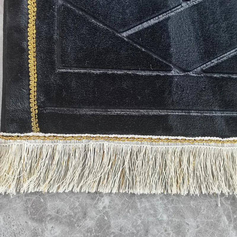 Portable Soft Muslim Prayer Rug Anti Slip Thick Prayer Mat Ramadan Worship Kneel  Embossing Carpet Eid Wedding Birthday Present