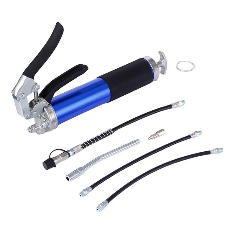 

Pistol Type Grease Gun blue PSI Heavy-duty Oil Gun Kit Mini 400cc Manual Oil Gun Automotive Universal Tool