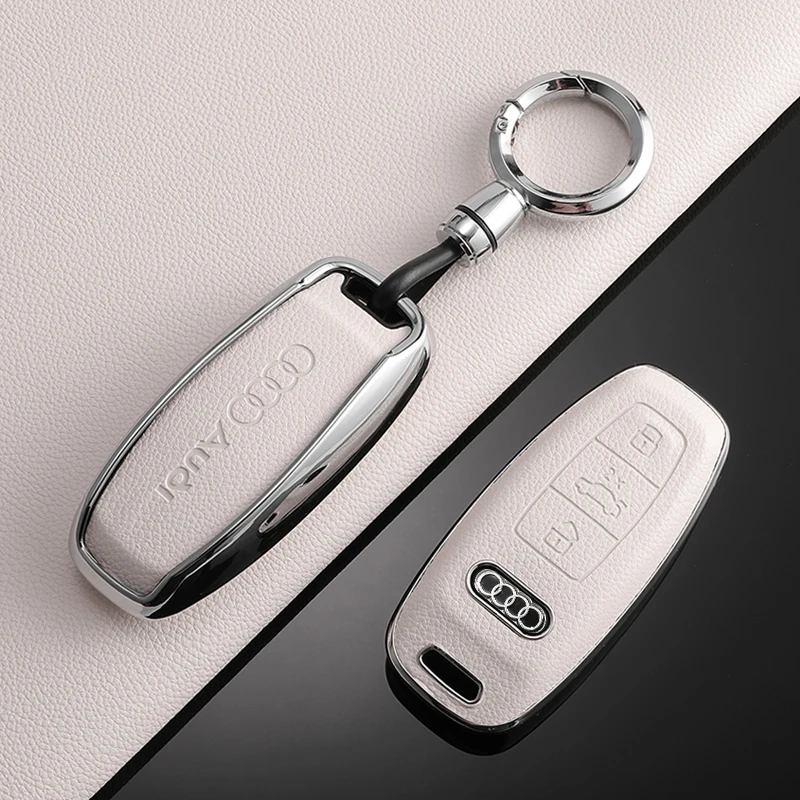 Key Case Cover Soft TPU Car Remote Key Case Cover Keyless Protection Shell Fob for Audi A3 A4 B9 A6 A7 4K A8 E-tron Q5 Q8 C8 D5 SQ8 Accessories