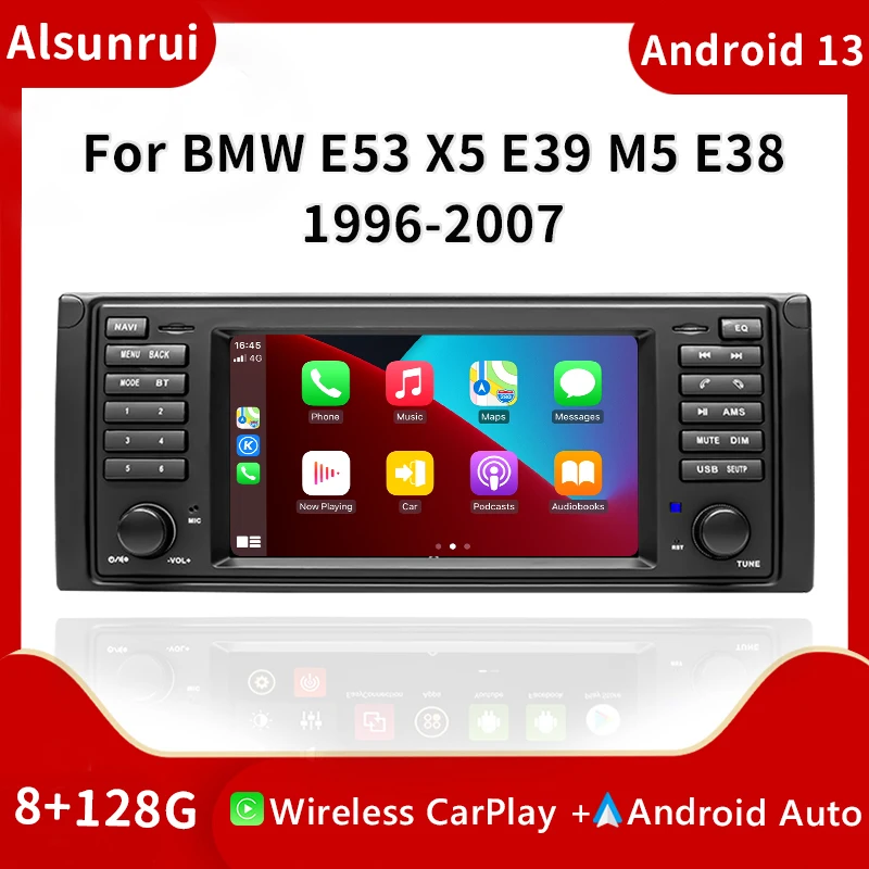 

Carplay8 Core AutoRadio 2 din Android 13 For BMW X5 11 E53 E39 M5 1996-2003 Multimedia Stereo GPS Navigation Audio Head Unit 4GB