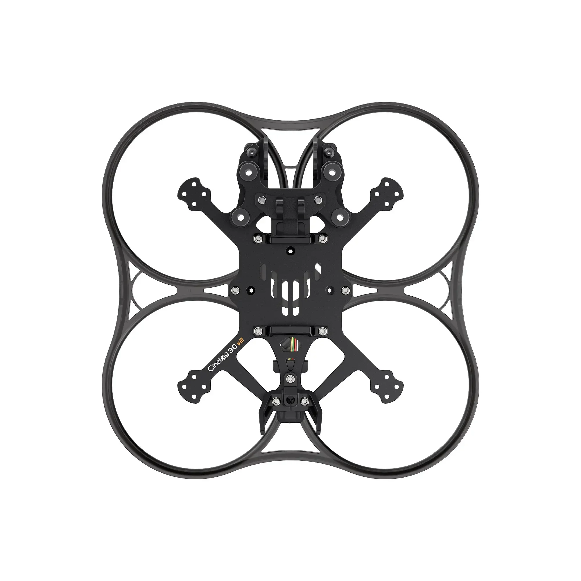 Détail du cadre drone FPV GEP-CL30 V2 O3, léger et robuste, avec les trous de montage pour l'électronique.