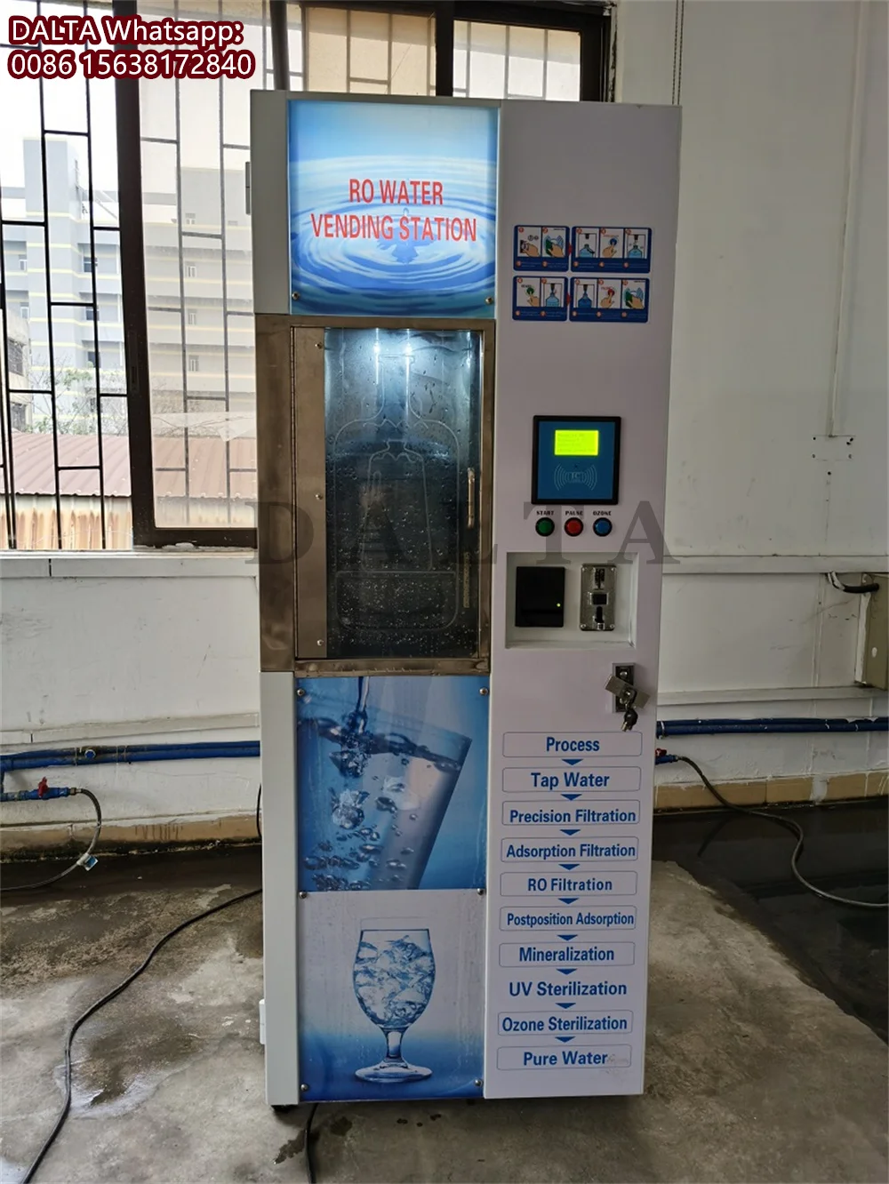 Фото 200/300/400/600/800GPD уличный торговый автомат с фильтром питьевой воды RO диспенсер очищенной воды диспенсер щелочной воды торговый автомат №4