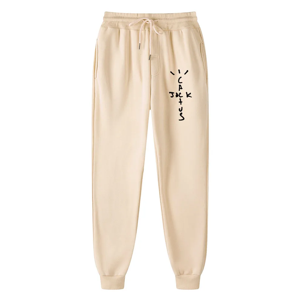 New Hot-selling Fleece Trousers  Jack Cactus Letter Printing Men Ladies Men's Jogging Pants Hip-hop Street Pants 2