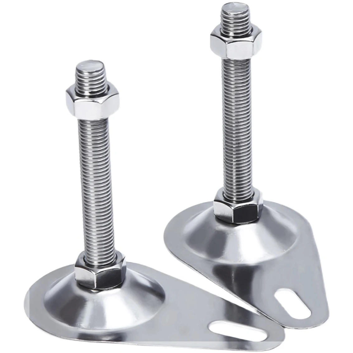 

1Pcs Stainless Steel Adjustment Foot Cup with Hole Chassis Thread Length Articulated Leveling Foot for Furniture Pipe Rack