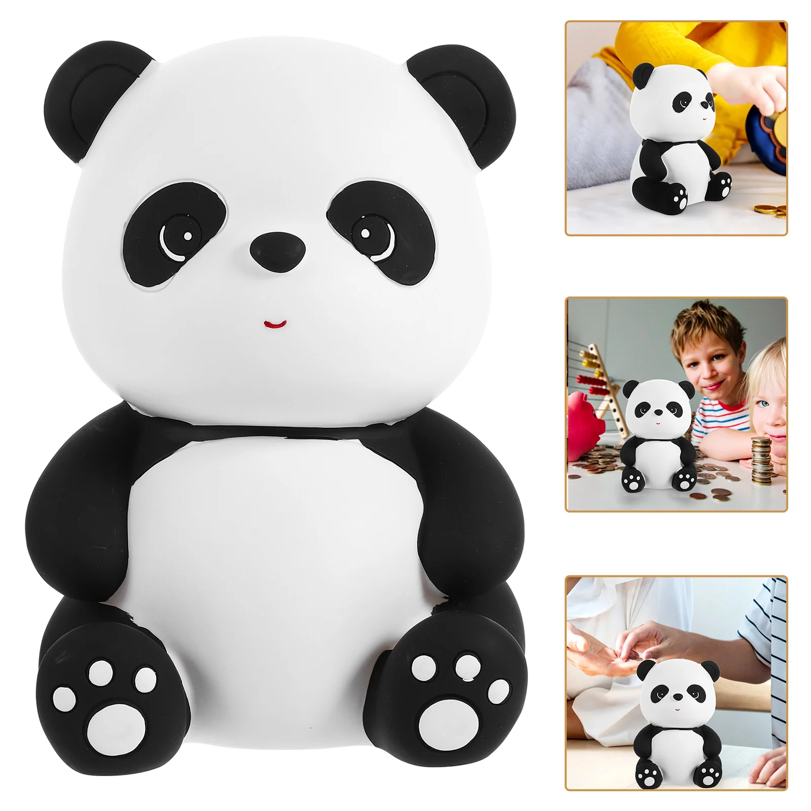 

Cartoon Panda Shape Piggy Bank Sitting Panda Cute Vinyl Panda Piggy Bank Unbreakable Sitting Panda Shaped Coin Money Bank