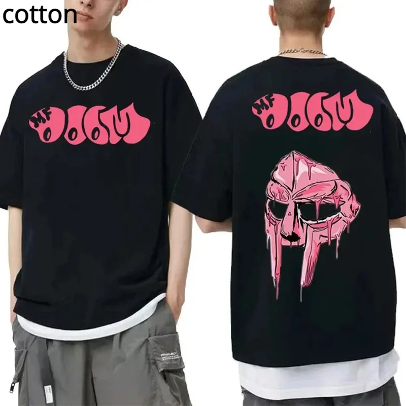 

Singer Mf Doom Madlib Madvillain Double Sided Graphic Shirt Tops Male Loose Hip Hop Fashion T Shirt Men Women Summer Cotton Tees