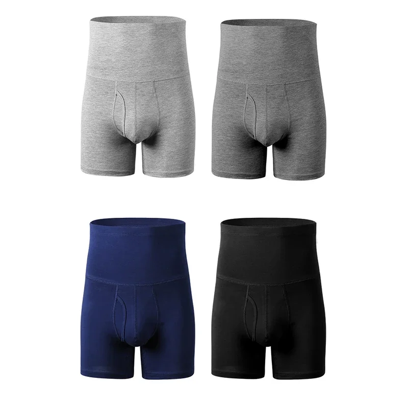 Cotton mens underwear men's boxer waistband anti-wear leg high waist warm waist protection Sports male shorts head men panties