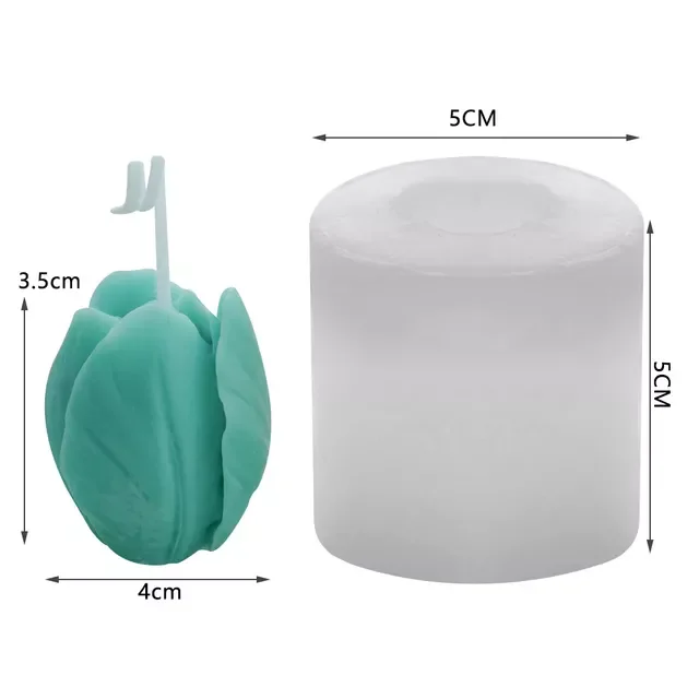 Roosiõie kujuga silikoonküünla vorm Fondant šokolaadikoogivormid aroomiteraapia kipsist küünal käsitsi valmistatud seebivormi koogi küpsetamine