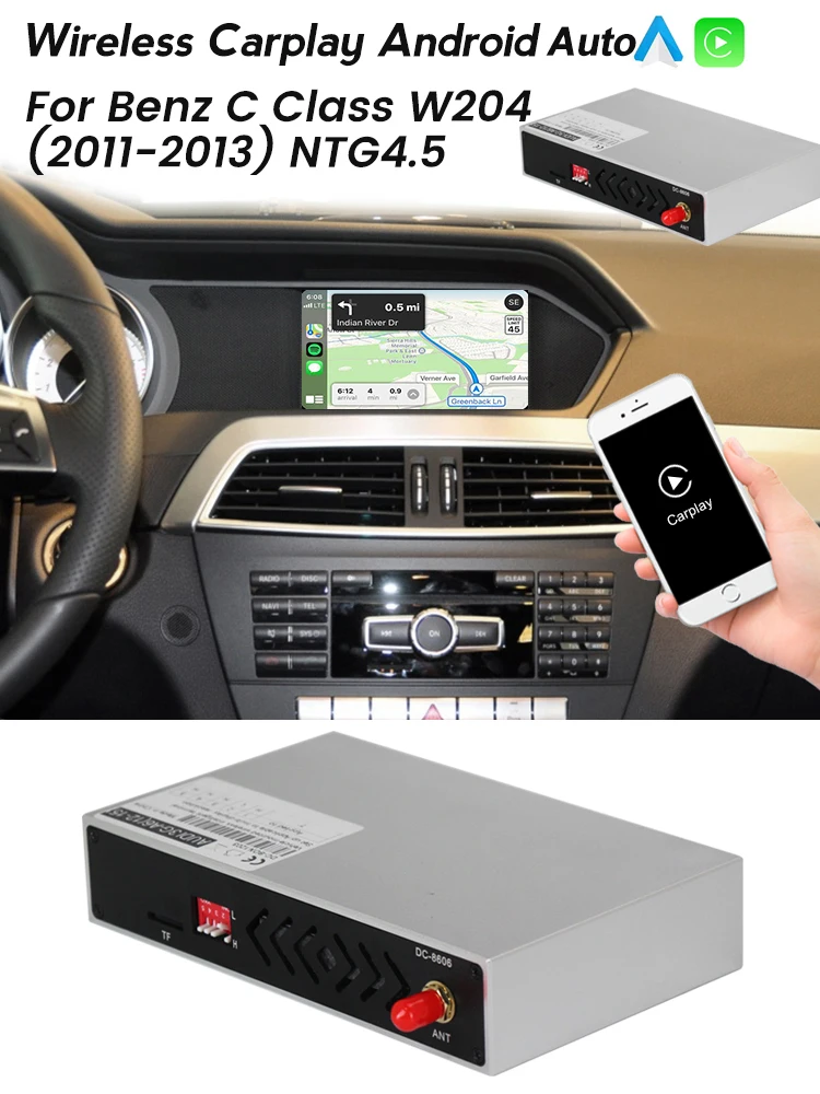 NaviFly OEM ȭ ׷̵  ī÷ ̽ ڽ, ޸  C Ŭ W204 2011-2014, ȵ̵ ڵ ̷ ũ