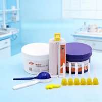 Matériau d'empreinte dentaire en silicone, pâte à modeler haute et basse viscosité, kit de lavage pour dentiste professionnel, pour la création de modèles précis de couronnes, bridges et implants 2