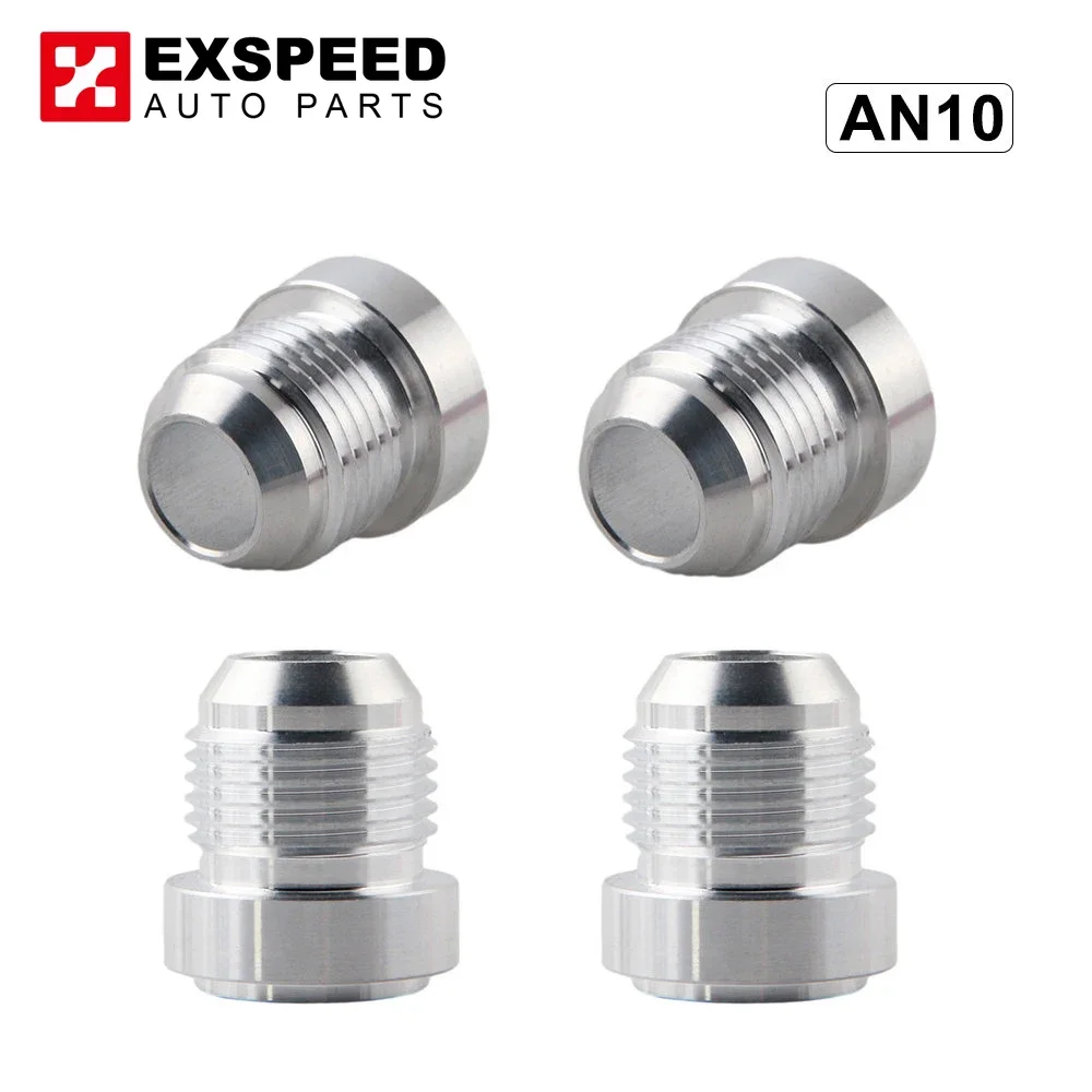 

4PCS/PACK Top Quality Aluminum AN10-AN Straight Male Weld Fitting Adapter Weld Bung Nitrous Hose Fitting Silver