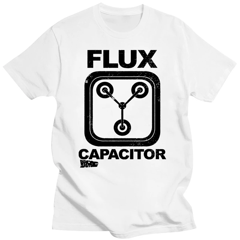 

Back To The Future Flux Capacitor Licensed Adult T-Shirt Short Sleeve T shirt Cotton T Shirts top tee