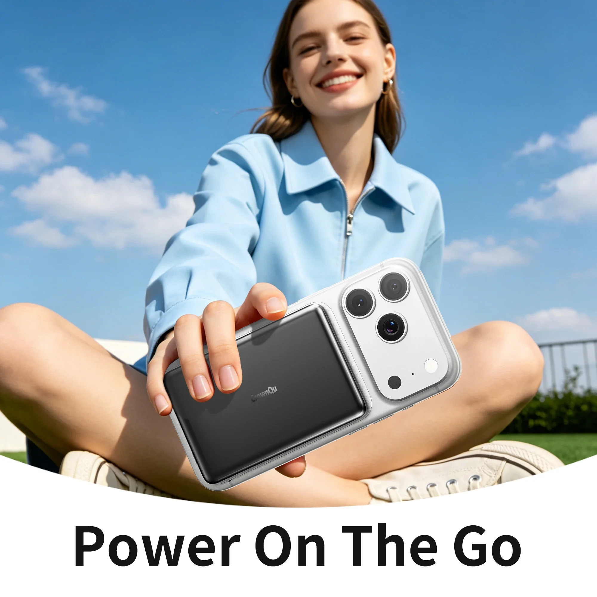 Metal Magnetic Wireless Power Bank 20W USB-C Fast Charging Protable External Battery for iPhone 17 16 15 14 13 12 Smartphone