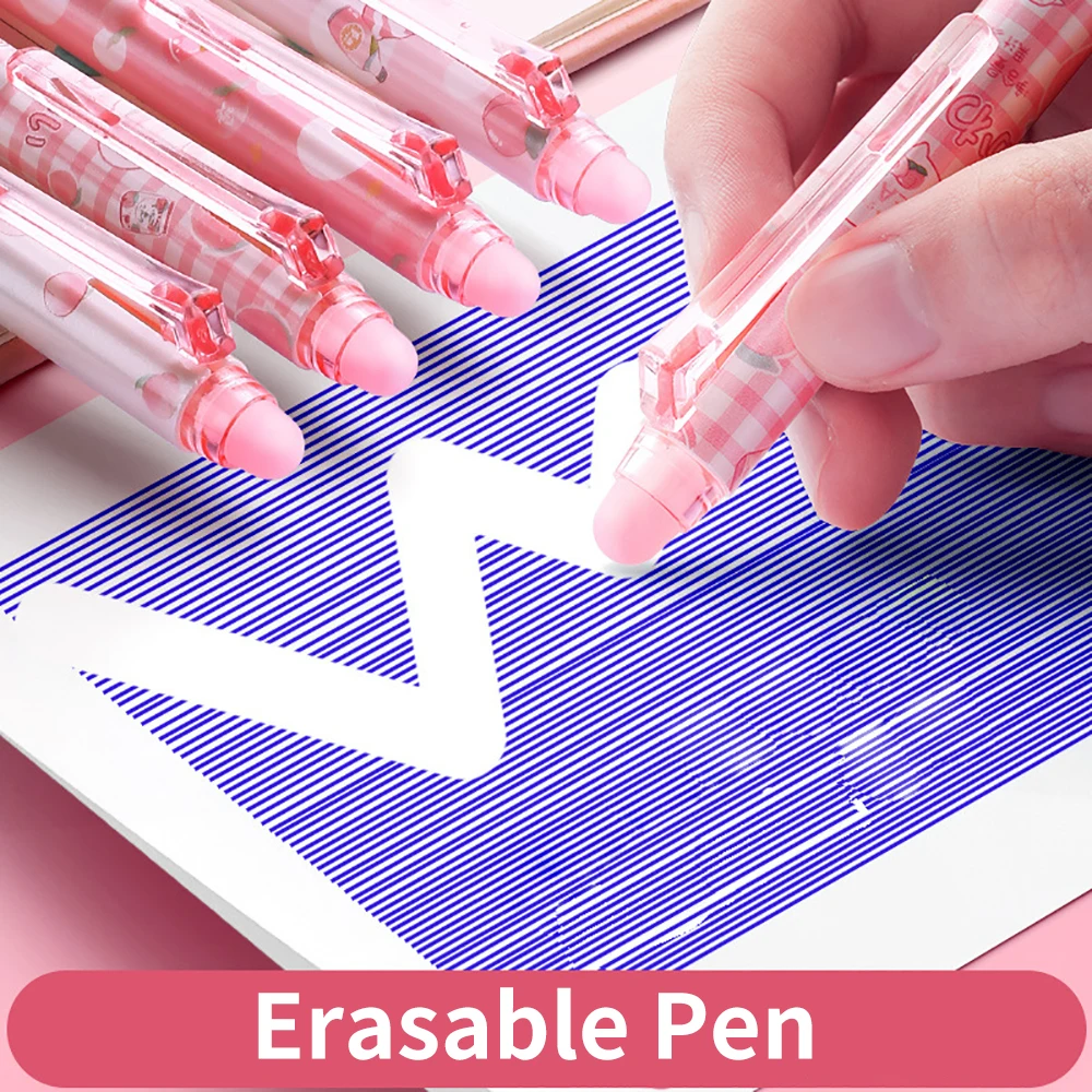 

6Pcs Erasable Gel Pen Refills Rod Set 0.5mm Washable Handle Magic Erasable Pen for School Pen Writing Tools Kawaii Stationery