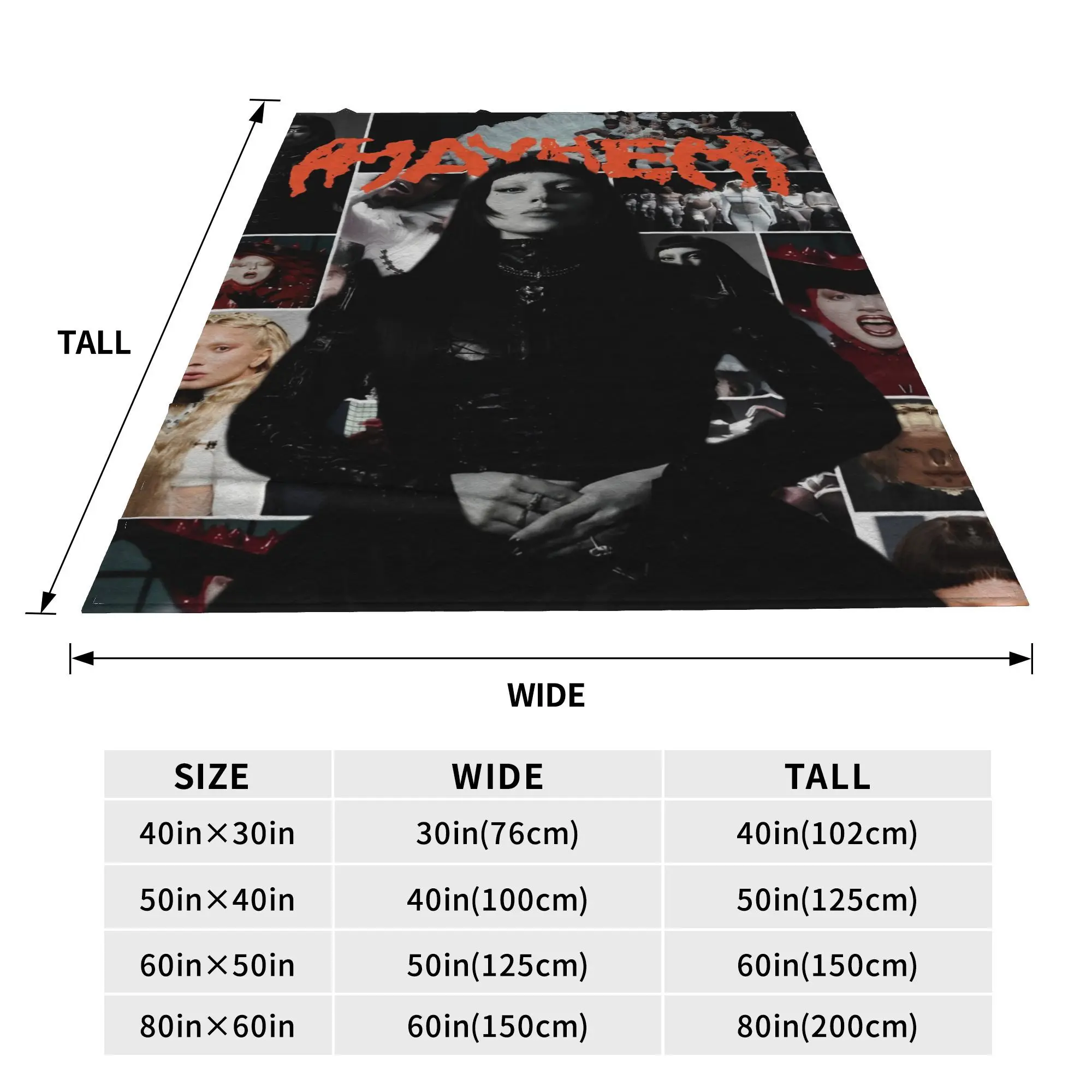 Lady Gaga  Blanket Cover Fleece Mayhem Album Super Warm Throw Blankets for Bedding Couch Bed Rug 5
