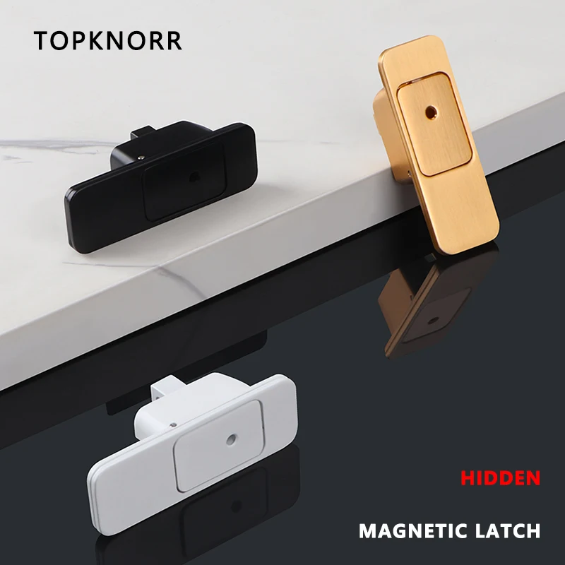 Invisible Magnetic Hidden Latch Wooden Door Anti-theft Door Concealed Hidden Latch Double Mother Silent