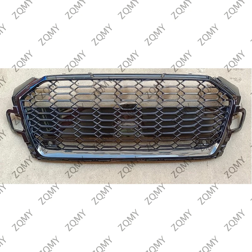 

With/Logo For Audi A5/A5L/S5 2021 2022 2023 2024 Car Front Bumper Grille Centre Panel Styling Upper Grill (Modify RS5 style)