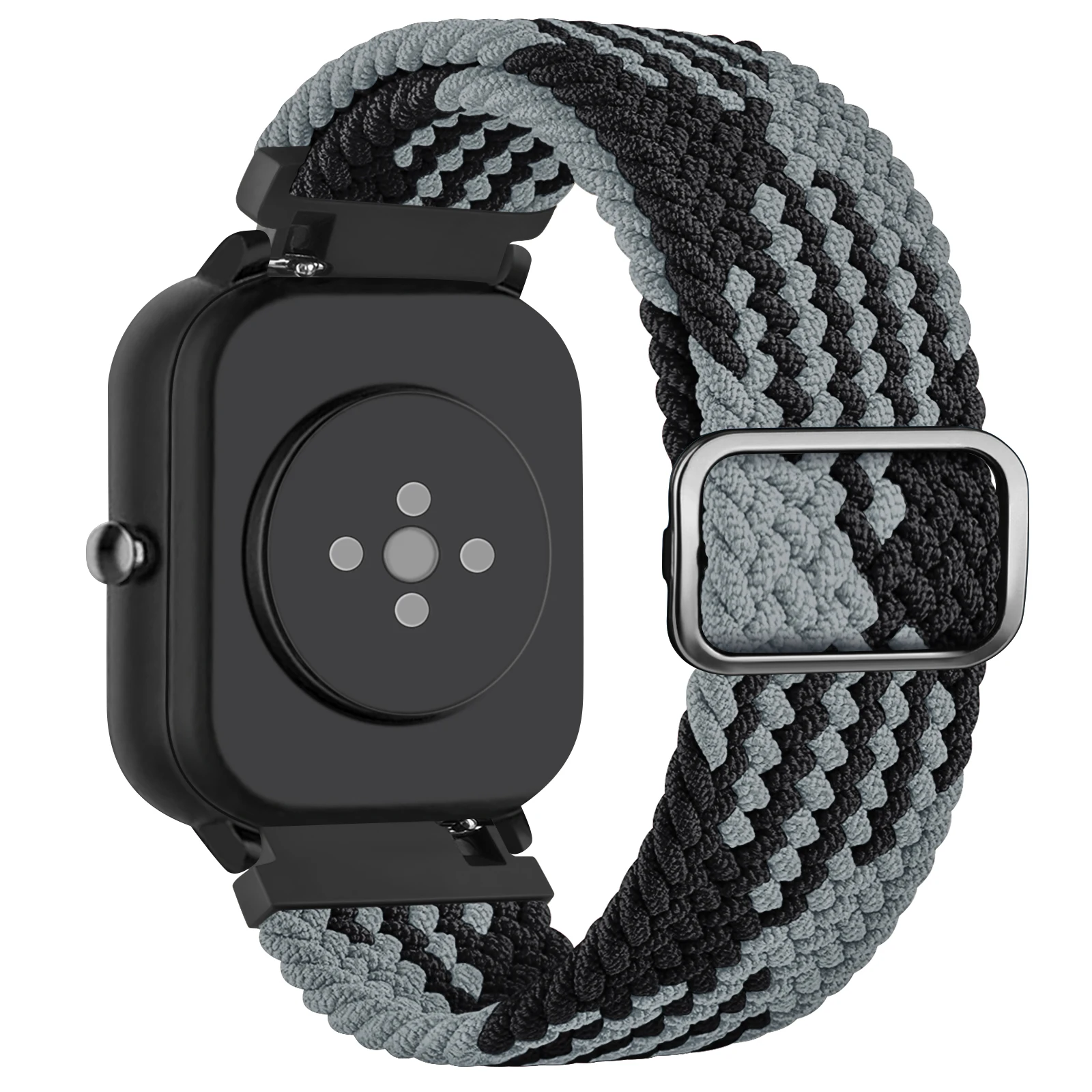 20mm Elastic Weave Smartwatch Strap, Adjustable and Comfortable Band