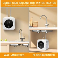 Mini chauffe-eau électrique 2,5 gallons sous évier, chauffe-eau instantané avec vanne T&P, inverseur 3 voies, 110V 120V 3