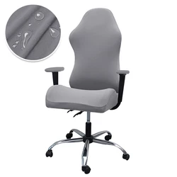 4-Piece Spandex Gaming Chair Covers with Armrest Protectors - Universal size (T2-waterproof-Silver)