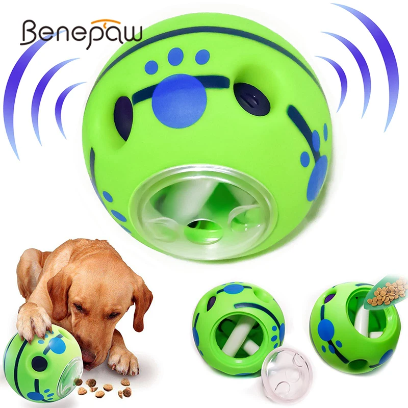 Benepaw Interactive Dog Toys Food Dispensing Treat Pet Giggle Ball