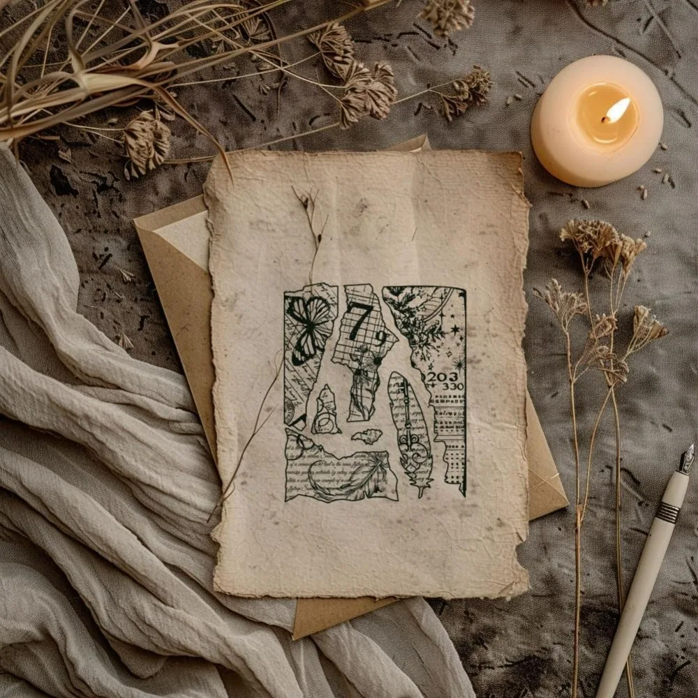 Clear rubber stamps for DIY scrapbooking
