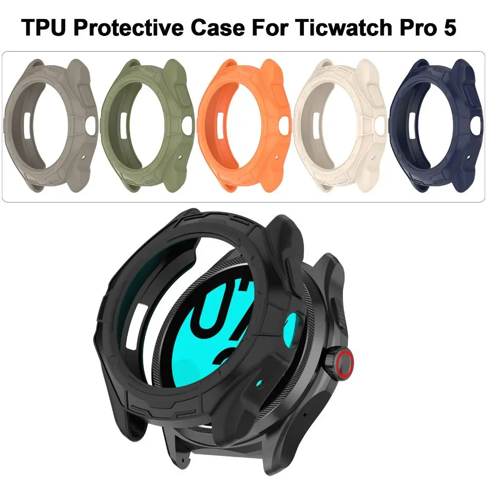 Soft TPU Edge Shell Protective Case For Ticwatch Pro 5 Smart Watch Accessories