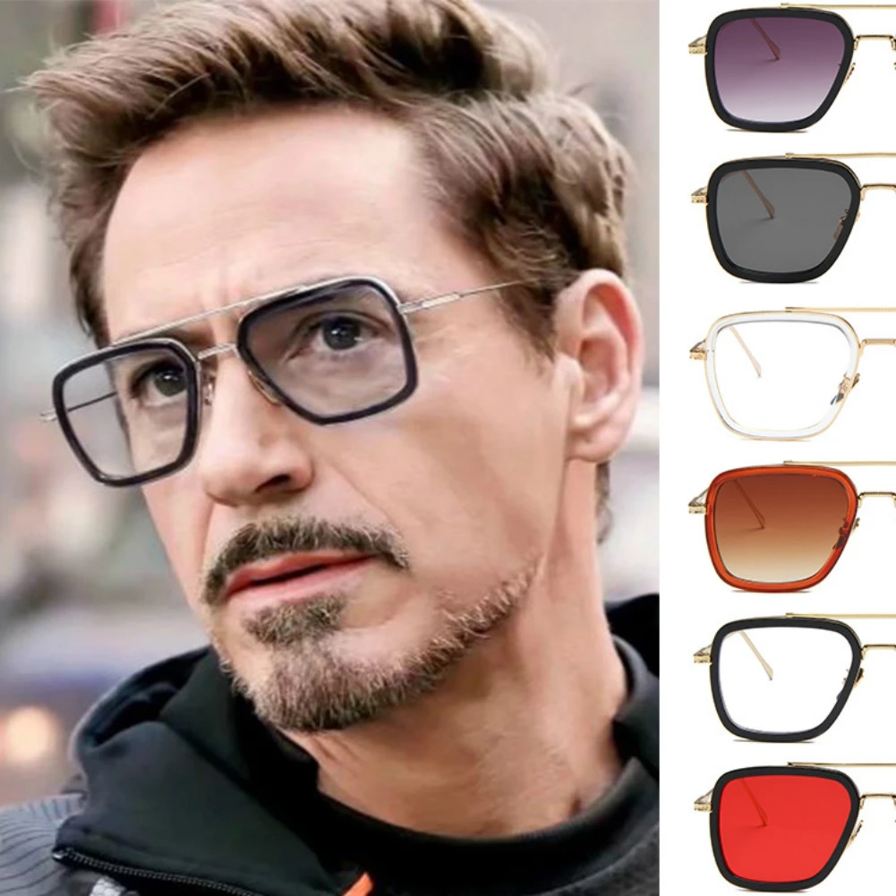 Gafas de sol de Tony Stark para hombre, lentes a prueba de viento de diseñador de marca, UV400, vengar, 2023|De los hombres gafas de sol| - AliExpress