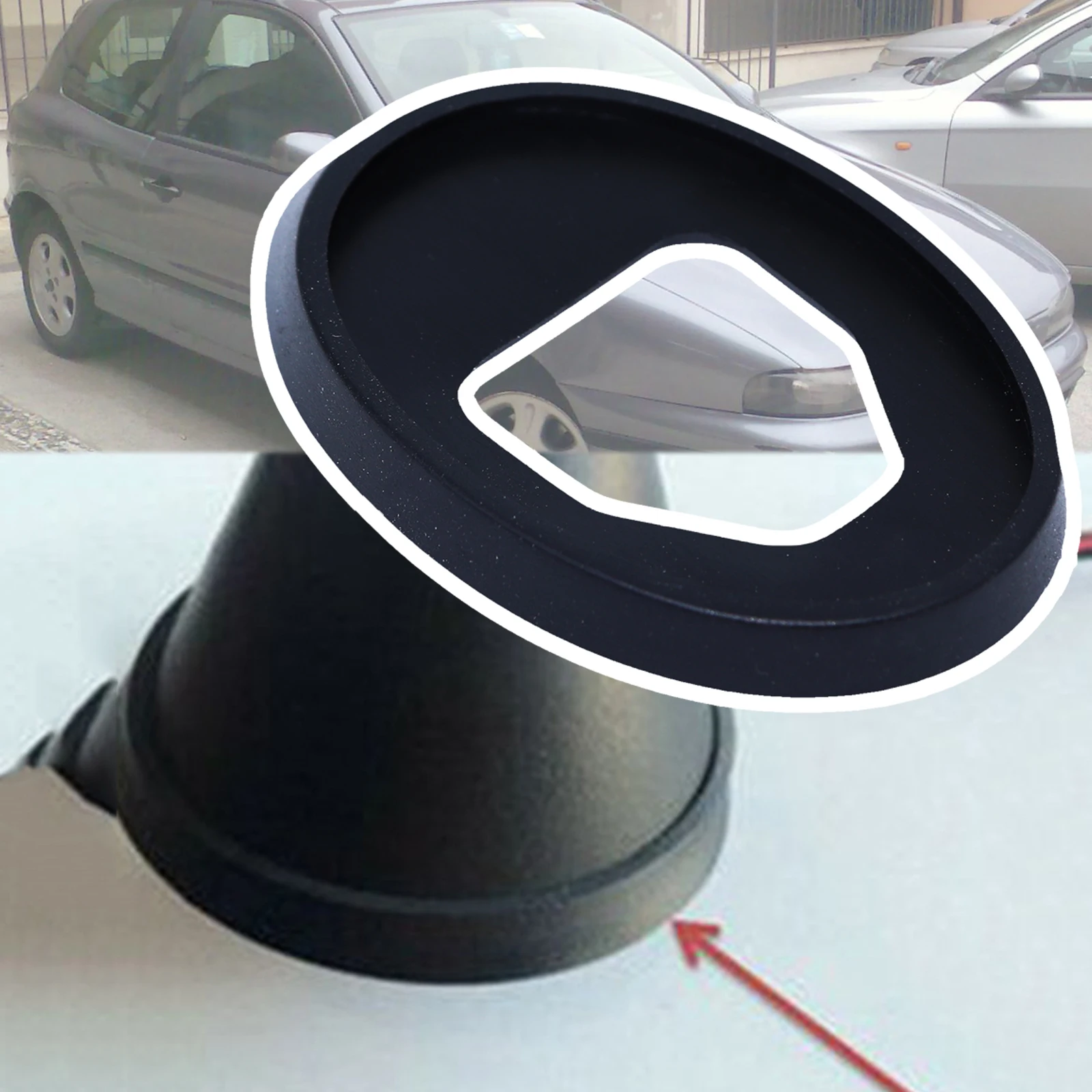 Per Fiat Panda 2003 - 2012 (500) Croma Grande Punto Linea Stilo Sting Roof Mast Whip Antenna Antenna Base Guarnizione Guarnizione Guarnizione Pad Cove