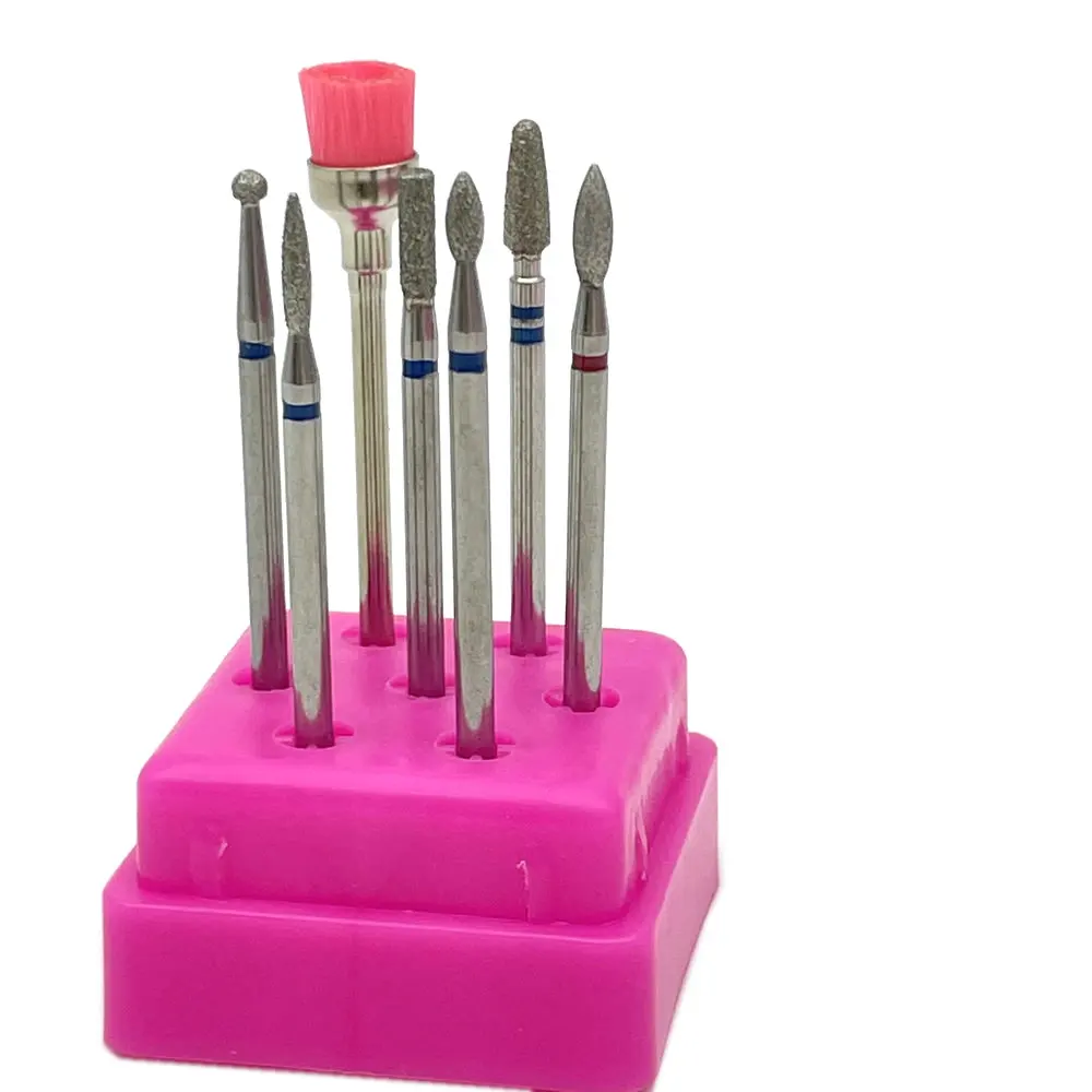 Nail Drill Bits Set 7Pcs IN Box Rainbow Tungsten Carbide/Ceramic Manicure Machine Accessories Milling Cutter Electric Nail File nail drill bit nail drill bits nail drill set nail manicure accessories nail drill kit nail file set