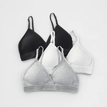 Women's Seamless Bra Push-Up Bra Non-Wire Bralette V-Neck Underwear with Thin Padded Cups Female Intimate Soft Brassiere 1