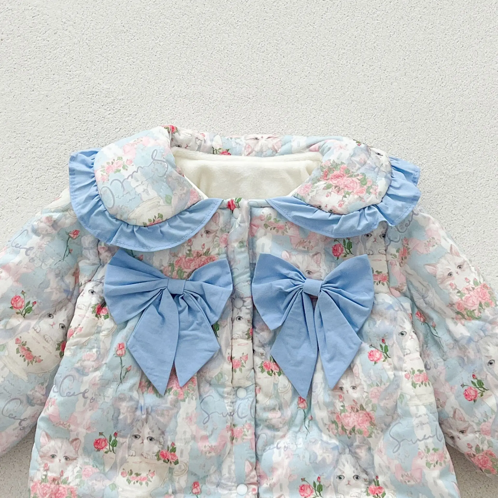 winter new baby plus fleece thickened onesie girl baby super cute crawling Kids Onepiece Fashion Baby Clothing