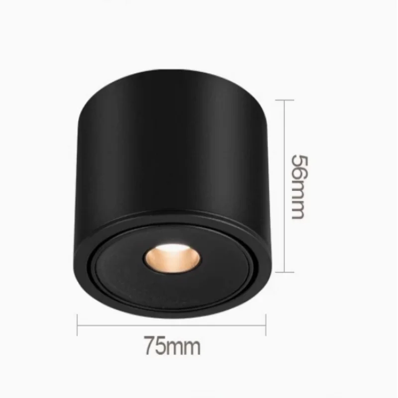 Dimmable Spotlights New round mounted/recessed spotlights 3&deg; single beam overhead lights Concealed COB spotlights Atmosphere lights Museum spotlight
