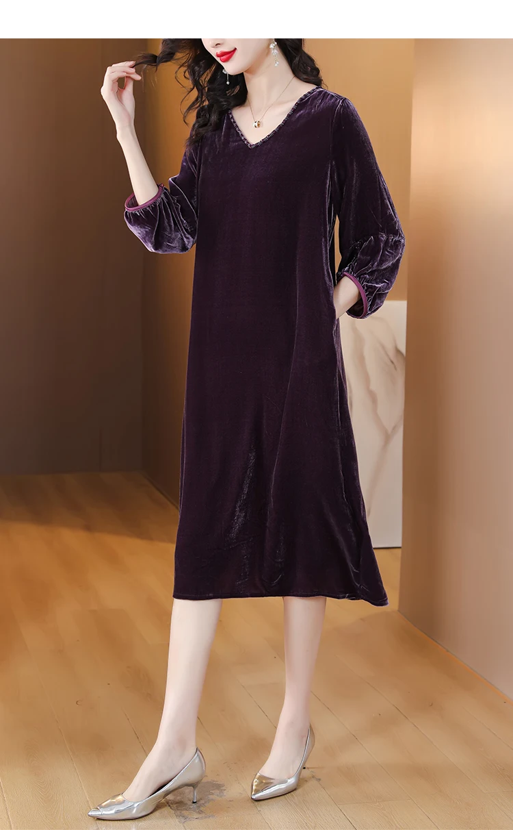 loose fit silk dress KAAREM - Giang Bi Dropped Sleeve Back V Organza Silk Pocket Dress main image 0