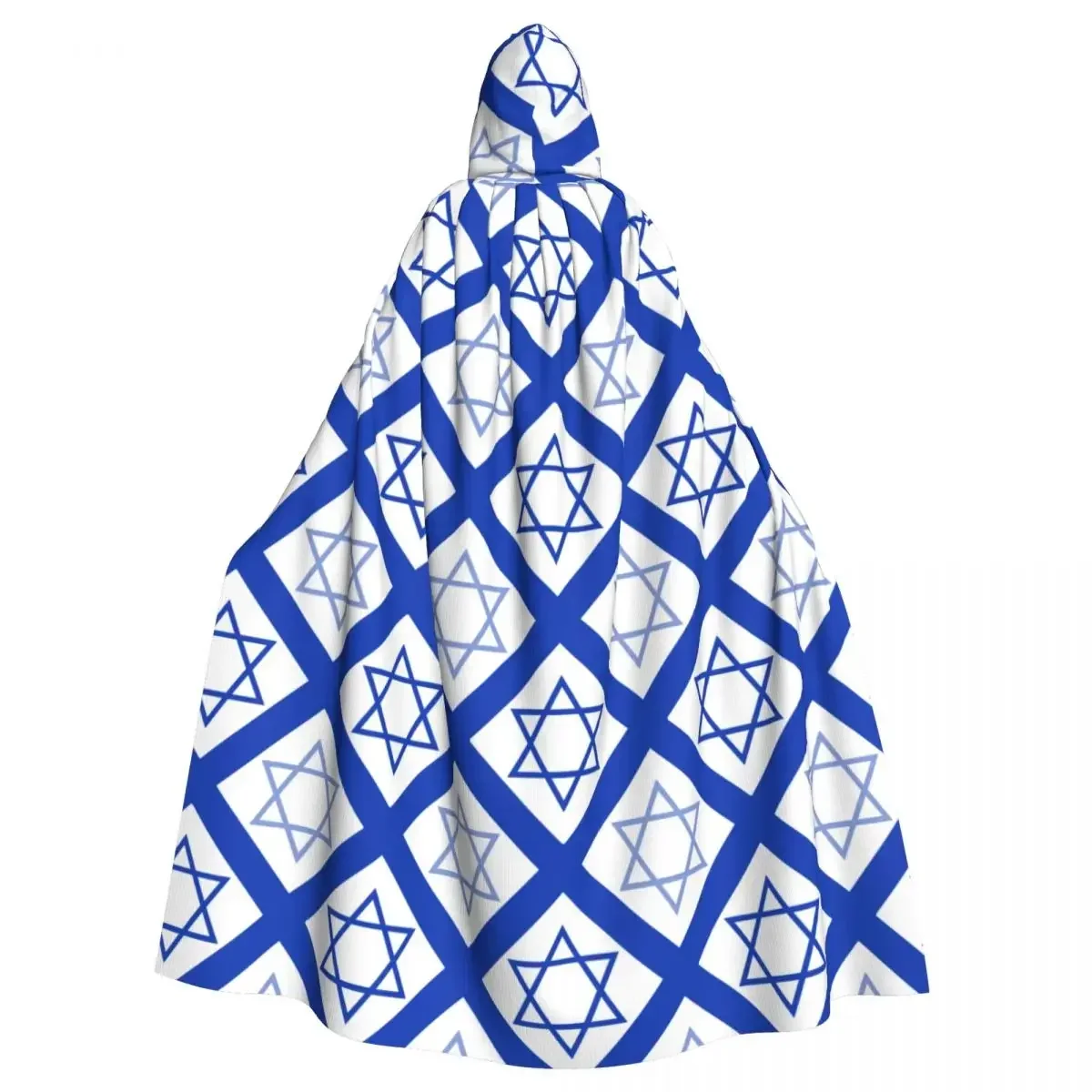 

Adult Cloak Cape Hooded Flag Isreal Medieval Costume Witch Wicca Vampire Elf Purim Carnival Party