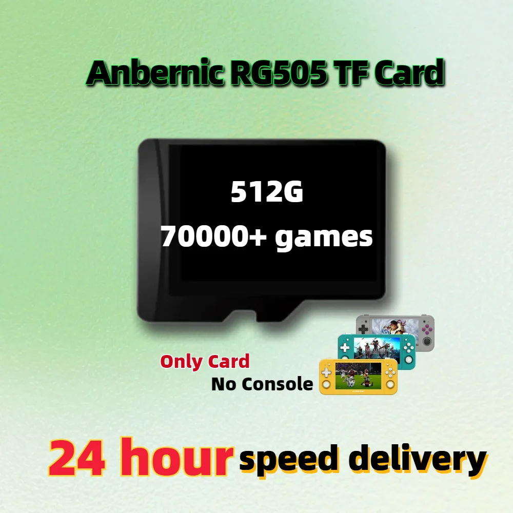Anbernic Rg505 Games Tf Card 70000 + Classic Retro Handheld 512Gb Console Memory Ps1 Nided Psp Sega Gameboy Neogeo