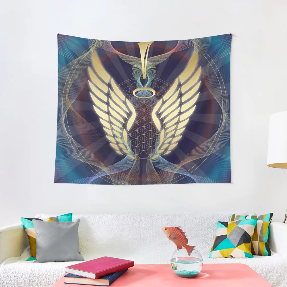 

Angelic Flower of Life - Sacred Geometry Tapestry Room Decorations